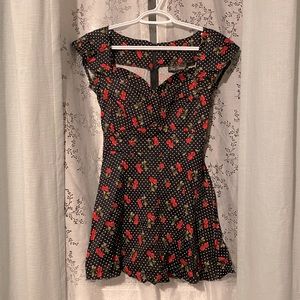 Cherry & polkadot Patterned Dress